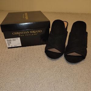 Christian Siriano Black Mules - Alyse